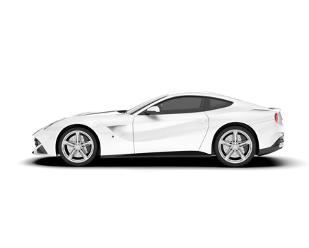White sport car on transparent background. 3d rendering - illustration png