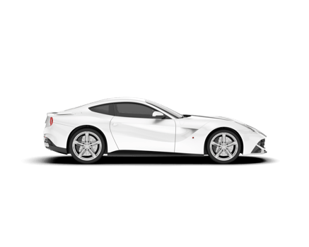 White sport car on transparent background. 3d rendering - illustration png