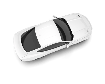 White sport car on transparent background. 3d rendering - illustration png