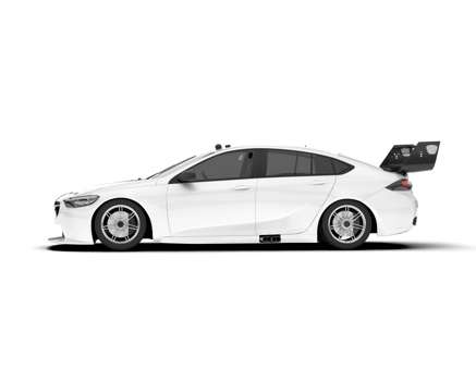 White sport car on transparent background. 3d rendering - illustration png