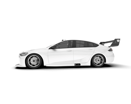 White sport car on transparent background. 3d rendering - illustration png