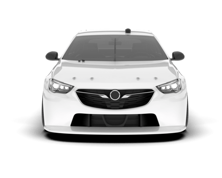 White sport car on transparent background. 3d rendering - illustration png