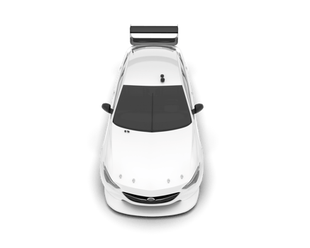 White sport car on transparent background. 3d rendering - illustration png