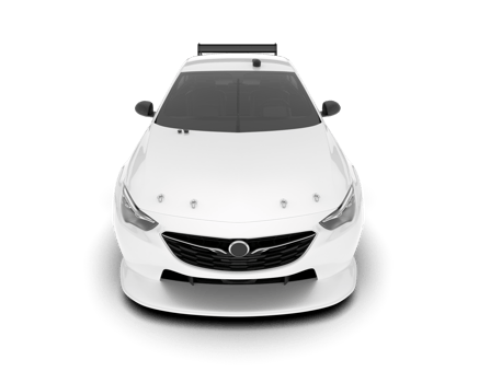 White sport car on transparent background. 3d rendering - illustration png