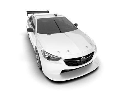 White sport car on transparent background. 3d rendering - illustration png