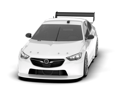 White sport car on transparent background. 3d rendering - illustration png