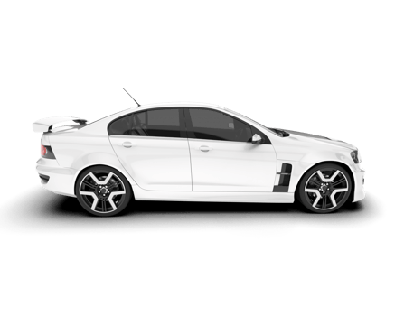 White sport car on transparent background. 3d rendering - illustration png