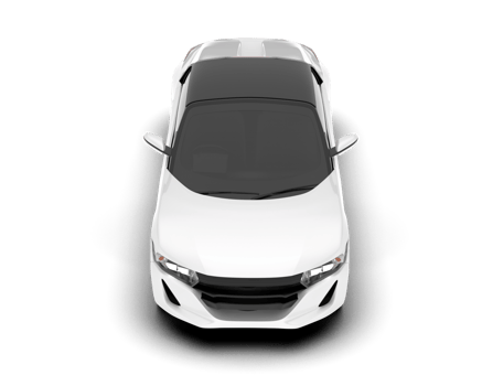 White sport car on transparent background. 3d rendering - illustration png