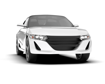 White sport car on transparent background. 3d rendering - illustration png
