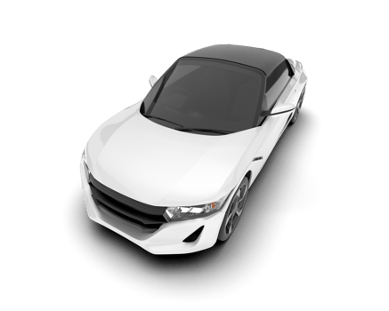White sport car on transparent background. 3d rendering - illustration png