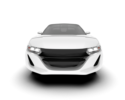 White sport car on transparent background. 3d rendering - illustration png