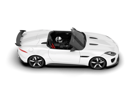 White sport car on transparent background. 3d rendering - illustration png
