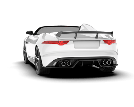 White sport car on transparent background. 3d rendering - illustration png