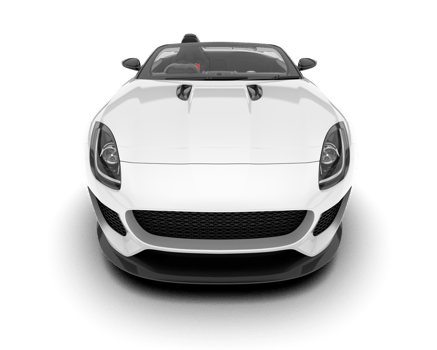 White sport car on transparent background. 3d rendering - illustration png