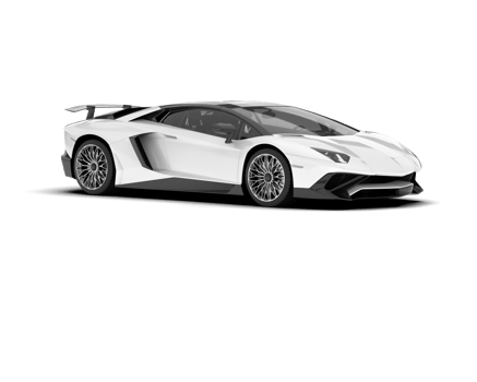 White sport car on transparent background. 3d rendering - illustration png