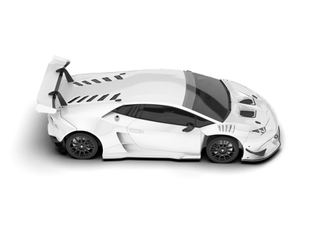 White sport car on transparent background. 3d rendering - illustration png