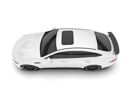 White sport car on transparent background. 3d rendering - illustration png