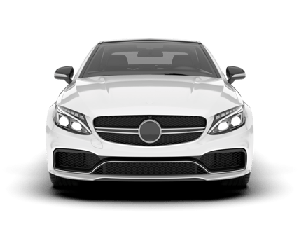 White sport car on transparent background. 3d rendering - illustration png
