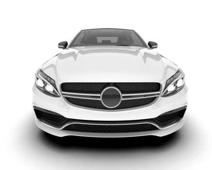 White modern car on transparent background. 3d rendering - illustration png