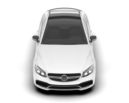 White modern car on transparent background. 3d rendering - illustration png