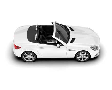 White modern car on transparent background. 3d rendering - illustration png