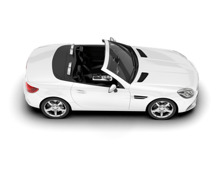 White modern car on transparent background. 3d rendering - illustration png