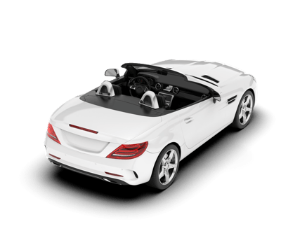 White modern car on transparent background. 3d rendering - illustration png