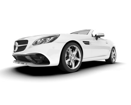 White modern car on transparent background. 3d rendering - illustration png