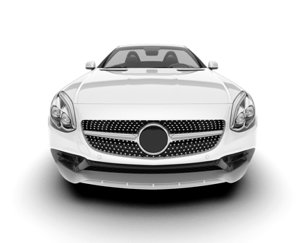 White modern car on transparent background. 3d rendering - illustration png