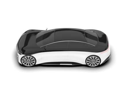 White modern car on transparent background. 3d rendering - illustration png