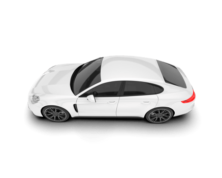 White sport car on transparent background. 3d rendering - illustration png