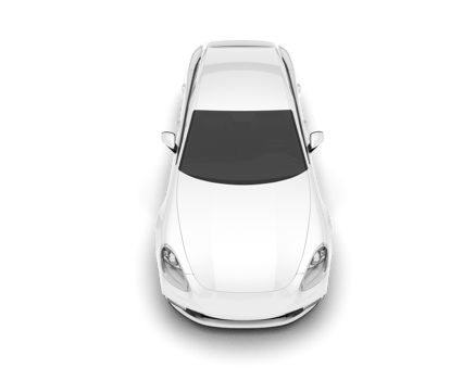White sport car on transparent background. 3d rendering - illustration png