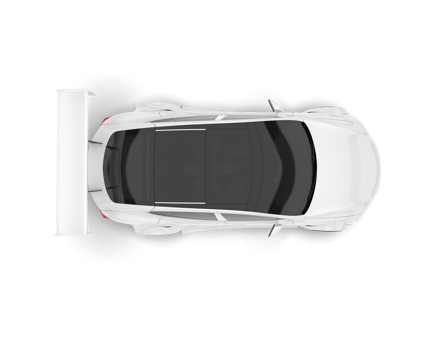 White sport car on transparent background. 3d rendering - illustration png