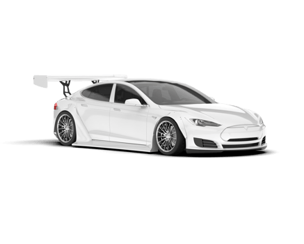 White sport car on transparent background. 3d rendering - illustration png