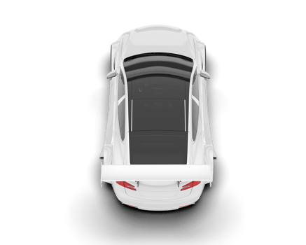 White sport car on transparent background. 3d rendering - illustration png