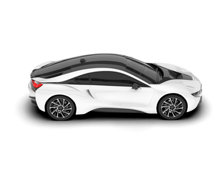 White sport car on transparent background. 3d rendering - illustration png