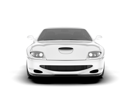 White sport car on transparent background. 3d rendering - illustration png