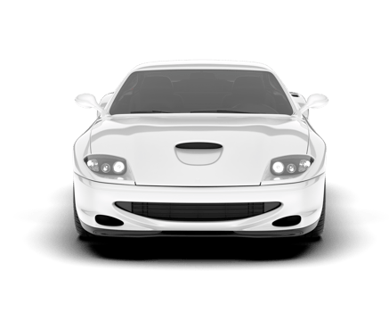 White sport car on transparent background. 3d rendering - illustration png