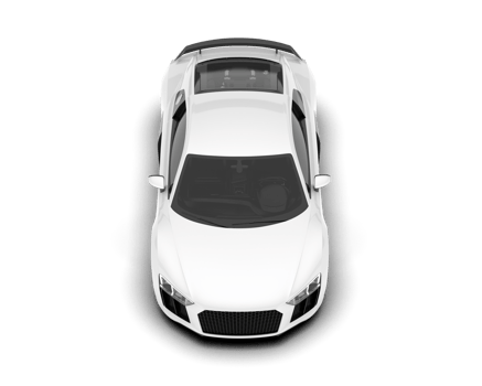 White sport car on transparent background. 3d rendering - illustration png