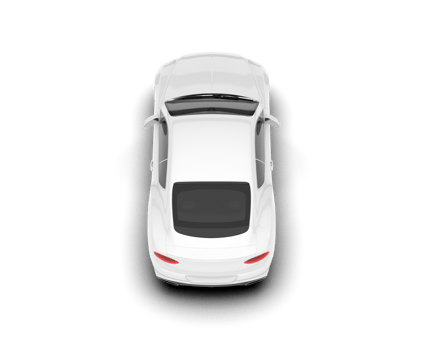 White sport car on transparent background. 3d rendering - illustration png