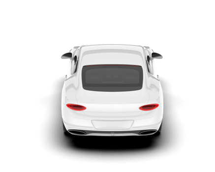White sport car on transparent background. 3d rendering - illustration png