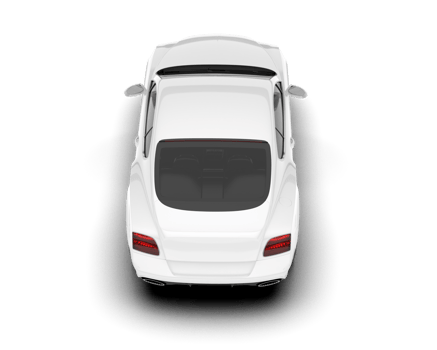 White sport car on transparent background. 3d rendering - illustration png