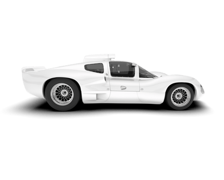 White sport car on transparent background. 3d rendering - illustration png