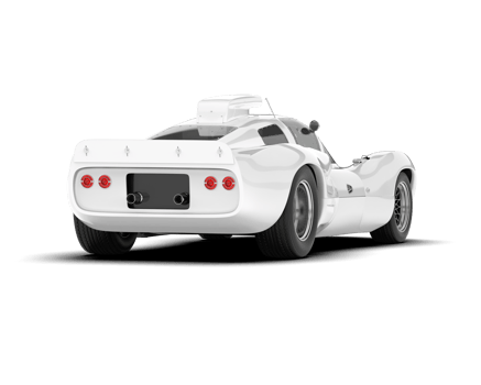 White sport car on transparent background. 3d rendering - illustration png