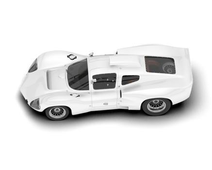 White sport car on transparent background. 3d rendering - illustration png