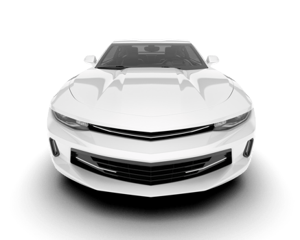 White sport car on transparent background. 3d rendering - illustration png