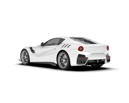 White sport car on transparent background. 3d rendering - illustration png