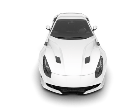 White sport car on transparent background. 3d rendering - illustration png