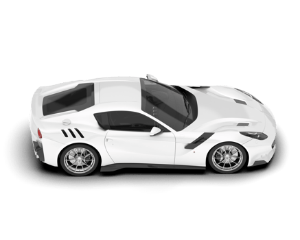 White sport car on transparent background. 3d rendering - illustration png