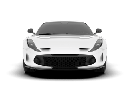 White sport car on transparent background. 3d rendering - illustration png